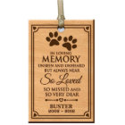 In Loving Memory Engraved Pet Memorial Ornament