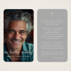 In Loving Memory Faded Photo Funeral Prayer Card