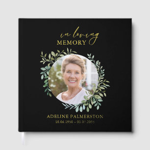 In loving Memory Floral Funeral Memorial Guest Book