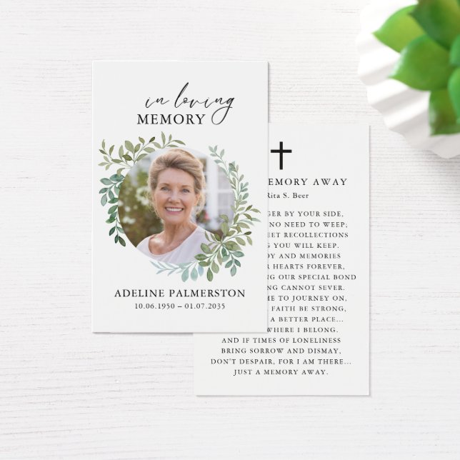 In loving Memory Floral Funeral Prayer Cards (Desk)