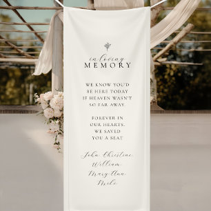 In Loving Memory! Floral Line Art Bouquet Wedding  Banner