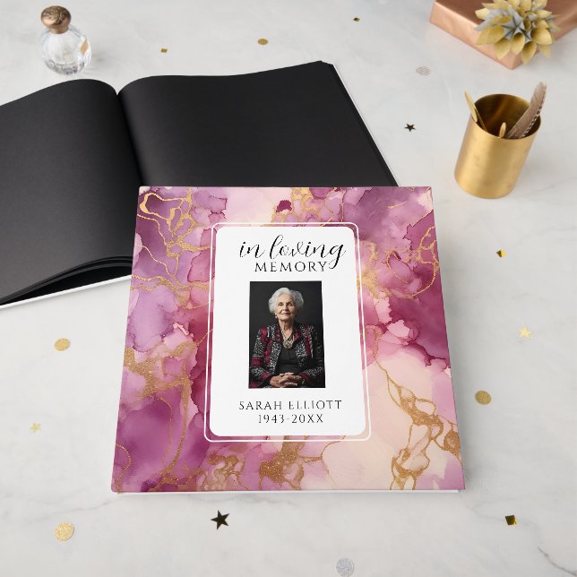In Loving Memory Foam Board with Photo | Personali Guest Book (Front Open)