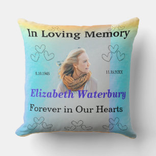 In Loving Memory Forever In Our Hearts Memorial  Cushion