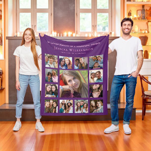 In Loving Memory Friend Photo Collage  Fleece Blanket