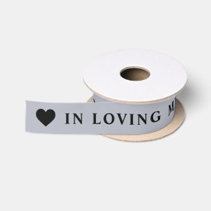 In Loving Memory Frost Silver Ribbon Satin Ribbon