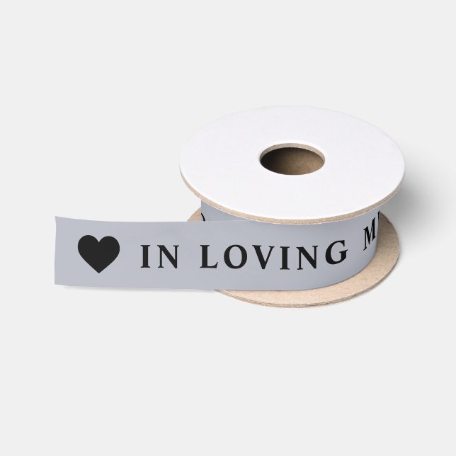 In Loving Memory | Frost Silver Ribbon Satin Ribbon (Spool)