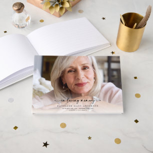 In Loving Memory Full Photo Funeral Guest Book