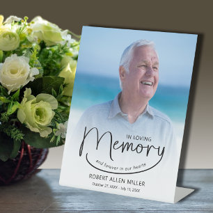 In Loving Memory Funeral Memorial  Pedestal Sign