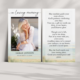 In Loving Memory Funeral Memorial Photo Prayer 