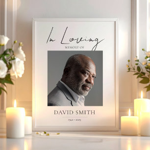 In Loving Memory Funeral Minimalist Photo Poster