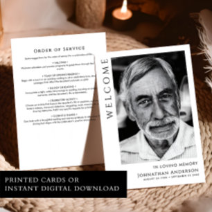 In Loving Memory Funeral Order Of Service Program Invitation