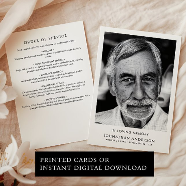 In Loving Memory Funeral Order Of Service Program Invitation (Creator Uploaded)