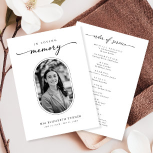 In Loving Memory Funeral Order of Service Program Programme