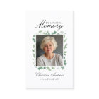 "In Loving Memory" Funeral Photo Prayer