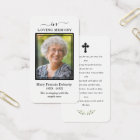 In Loving Memory Funeral Photo Prayer Card