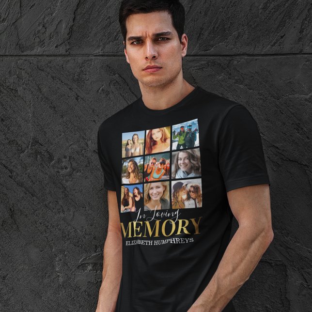 In Loving Memory Funeral Photo T-Shirt (Creator Uploaded)