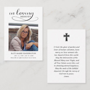 In Loving Memory Funeral Prayer Card