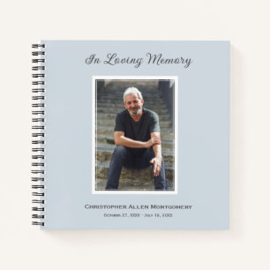 In Loving Memory Funeral Sign-in Guest Book