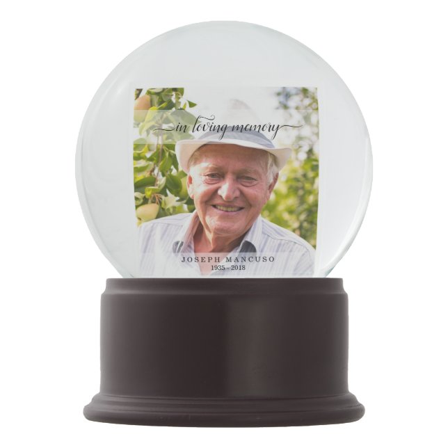 In Loving Memory Funeral Sympathy Snow Globe (Front)