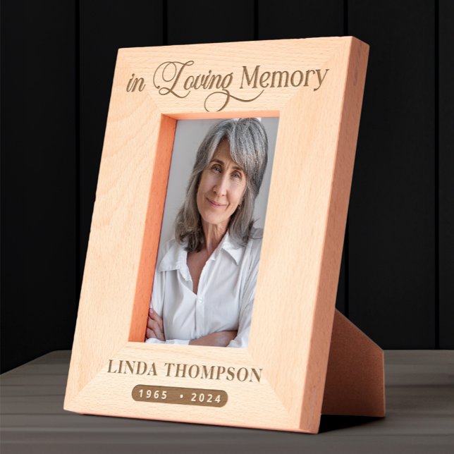 In Loving Memory Funeral Wooden Photo Etched Frames (Creator Uploaded)