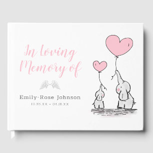 In Loving Memory   Girl Funeral Memorial Guest Book
