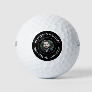 In Loving Memory Golfer Remembrance Photo Memorial Golf Balls