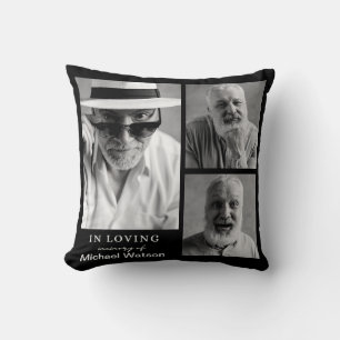 In Loving Memory Grandpa Funeral Memorial heart Cushion
