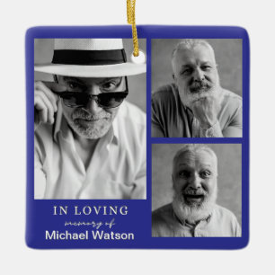 In Loving Memory Grandpa Funeral Memorial Keepsake Ceramic Ornament