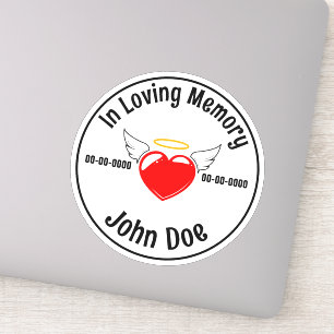 In Loving Memory Heart Custom-Cut Vinyl Sticker
