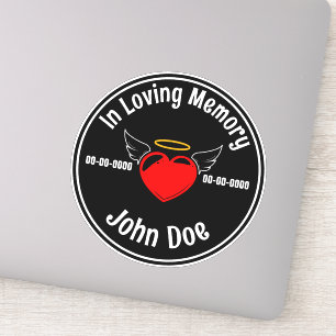 In Loving Memory Heart Custom-Cut Vinyl Sticker
