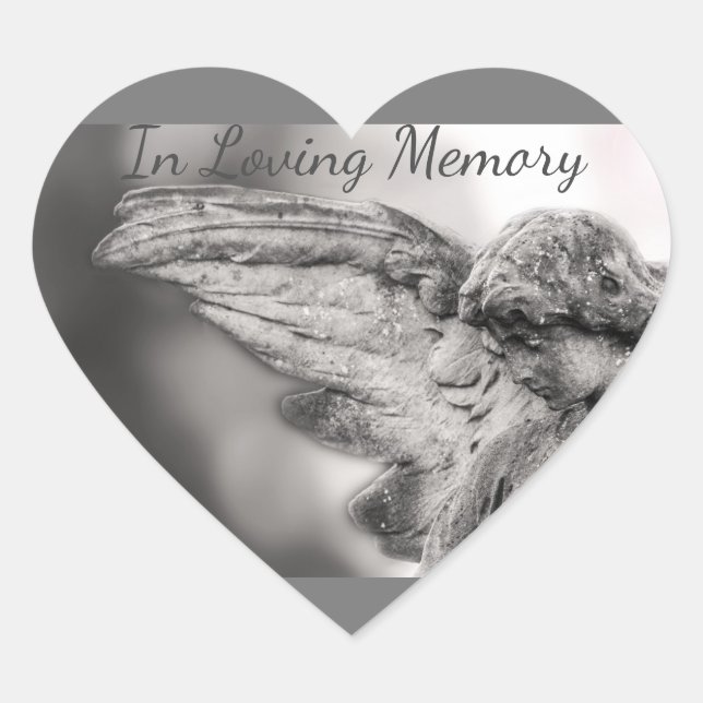 In Loving Memory Heart Sticker (Front)