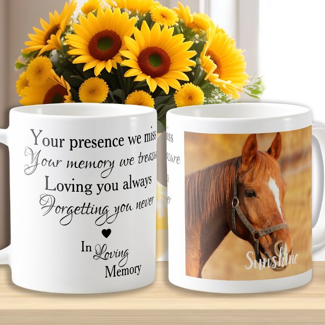 In Loving Memory Horse Memorial Photo Coffee Mug (Creator Uploaded)