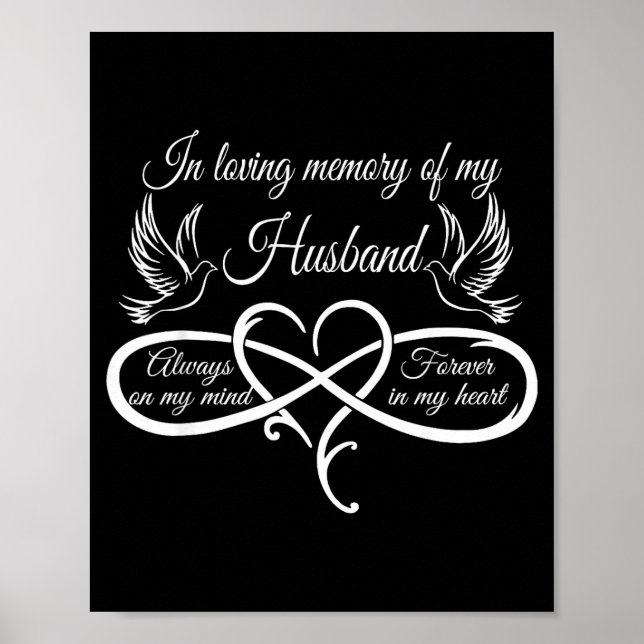 In Loving Memory Husband Mind Poster (Front)