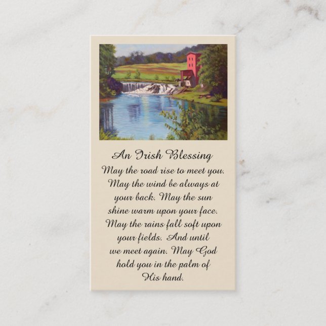 In loving memory Irish Blessing Prayer Card (Front)