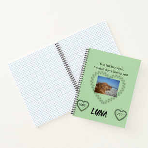 In Loving Memory Line Green Awareness Tribute Notebook