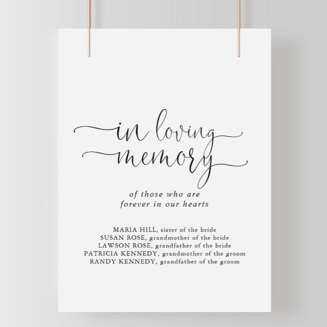 In Loving Memory Love Fancy Script Sign (Creator Uploaded)