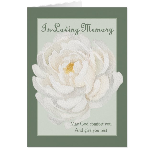 In Loving Memory Mass Offering Sympathy - Peony (Front)