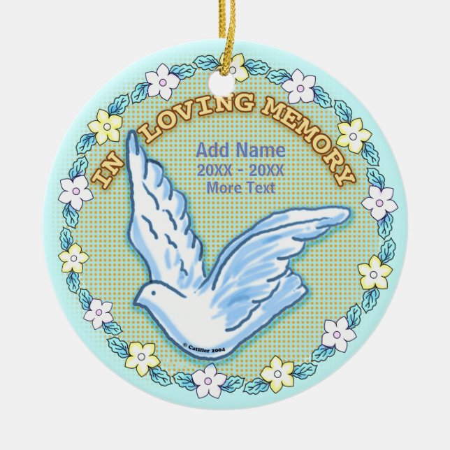 In Loving Memory Memorial custom ornaments (Front)