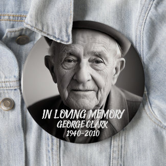 In loving memory memorial custom photo button