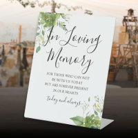 In Loving Memory Memorial Greenery Floral Wedding
