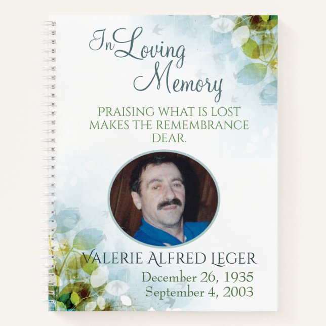 In Loving Memory Memorial Guestbook Notebook (Front)