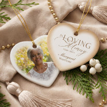 In Loving Memory Memorial Heart Photo Keepsake