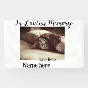 In loving memory memorial keepsake add pet name banner