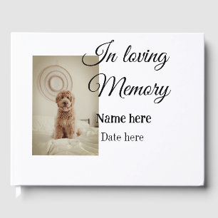 In loving memory memorial keepsake add pet name guest book