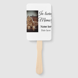 In loving memory memorial keepsake add pet name hand fan