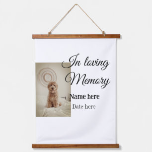 In loving memory memorial keepsake add pet name hanging tapestry