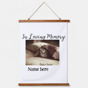 In loving memory memorial keepsake add pet name hanging tapestry