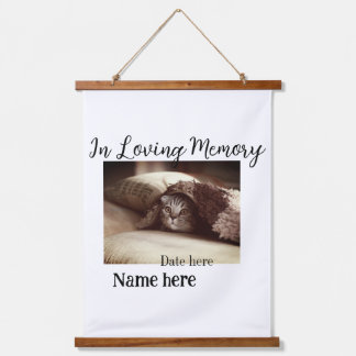 In loving memory memorial keepsake add pet name hanging tapestry
