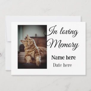 In loving memory memorial keepsake add pet name invitation