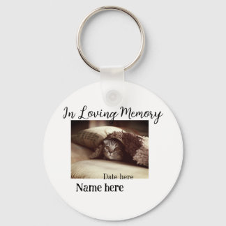 In loving memory memorial keepsake add pet name key ring